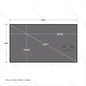 Màn chiếu quang học VIVIDSTORM ALR UST Fresnel VCVFNUST120H - 120 Inch Màn chiếu quang học VIVIDSTORM ALR UST VCVFFUST120H