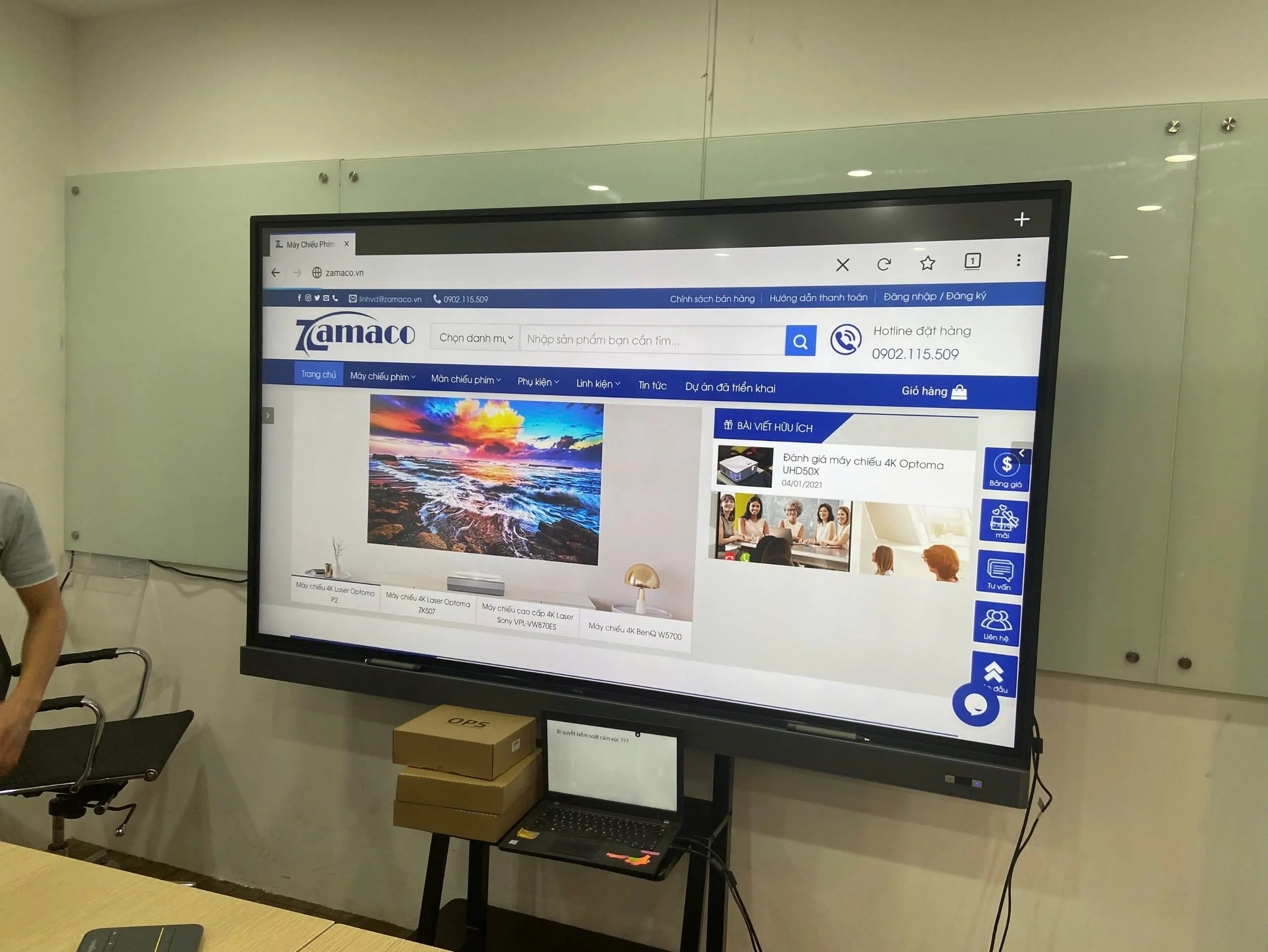 Lắp đặt Màn hình tương tác BenQ 86 inch cho Công ty ZOETIS